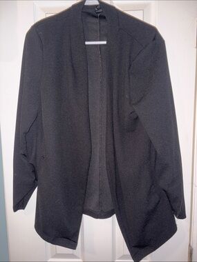 SHEIN Black Open-Front Blazer Jacket